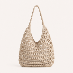 Vacation Style Woven Solid Color Hollowed-Out Woven Raffia Women's Square Bag h5