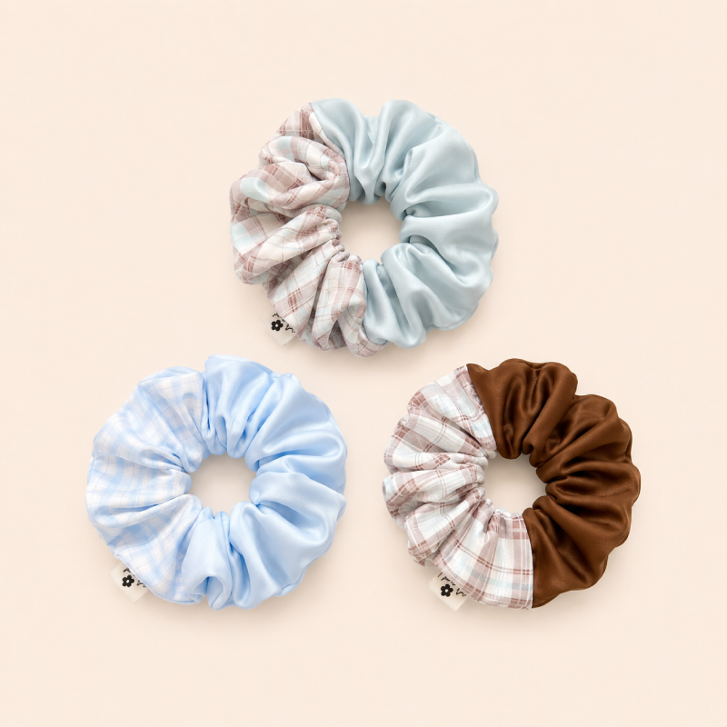Simple Series Daily Plaid Fabric Scrunchies