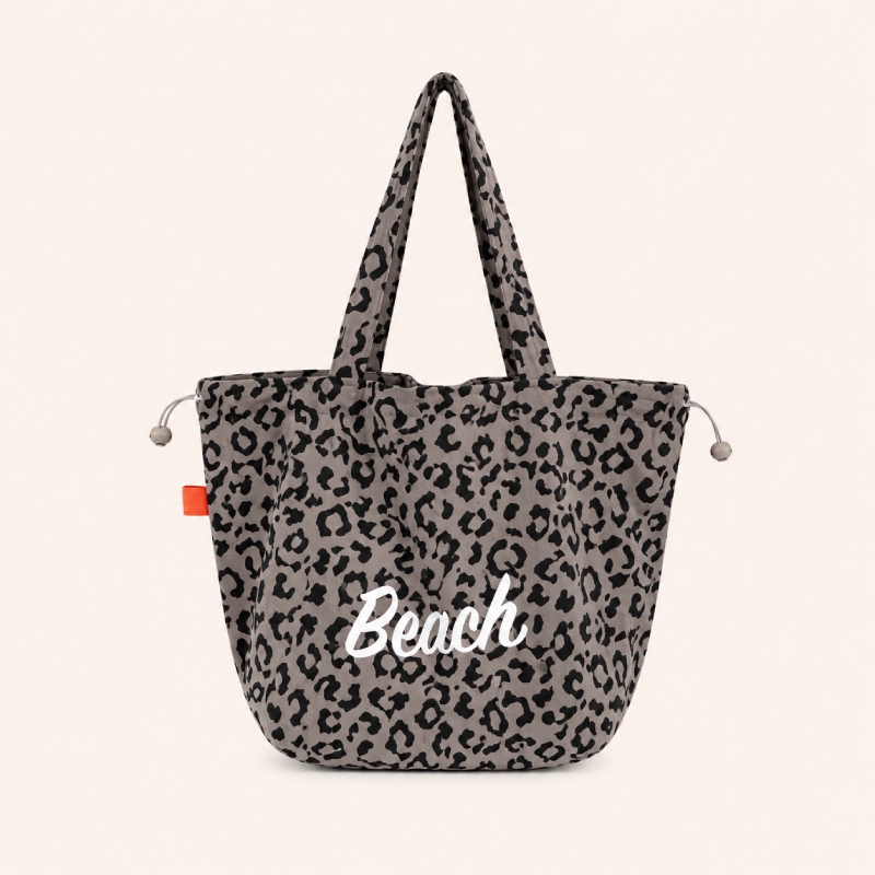 Casual Style Printed Letter Solid Color Leopard Print Canvas Women's Tote Bag Picture2
