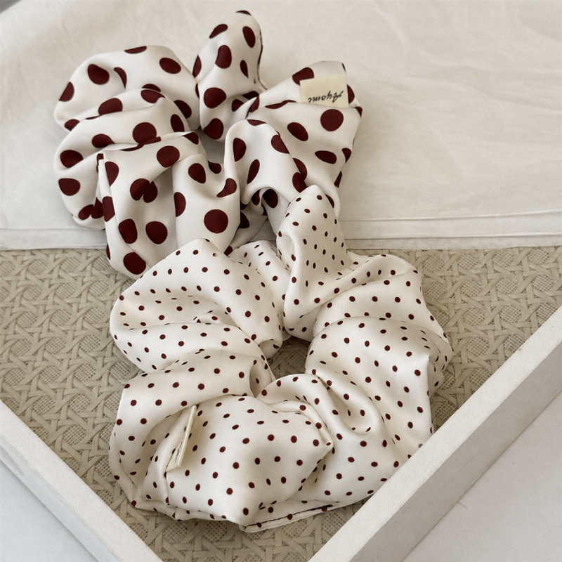 Simple Series Retro Polka Dots Fabric Scrunchies 2