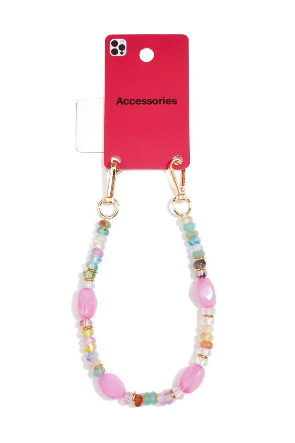 Chaîne de téléphone en perles acryliques simples, accessoires du quotidien h5Image3