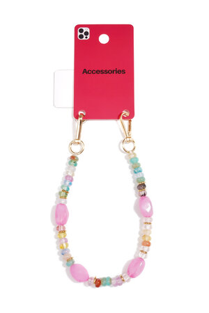 Chaîne de téléphone en perles acryliques simples, accessoires du quotidien h5 Image3
