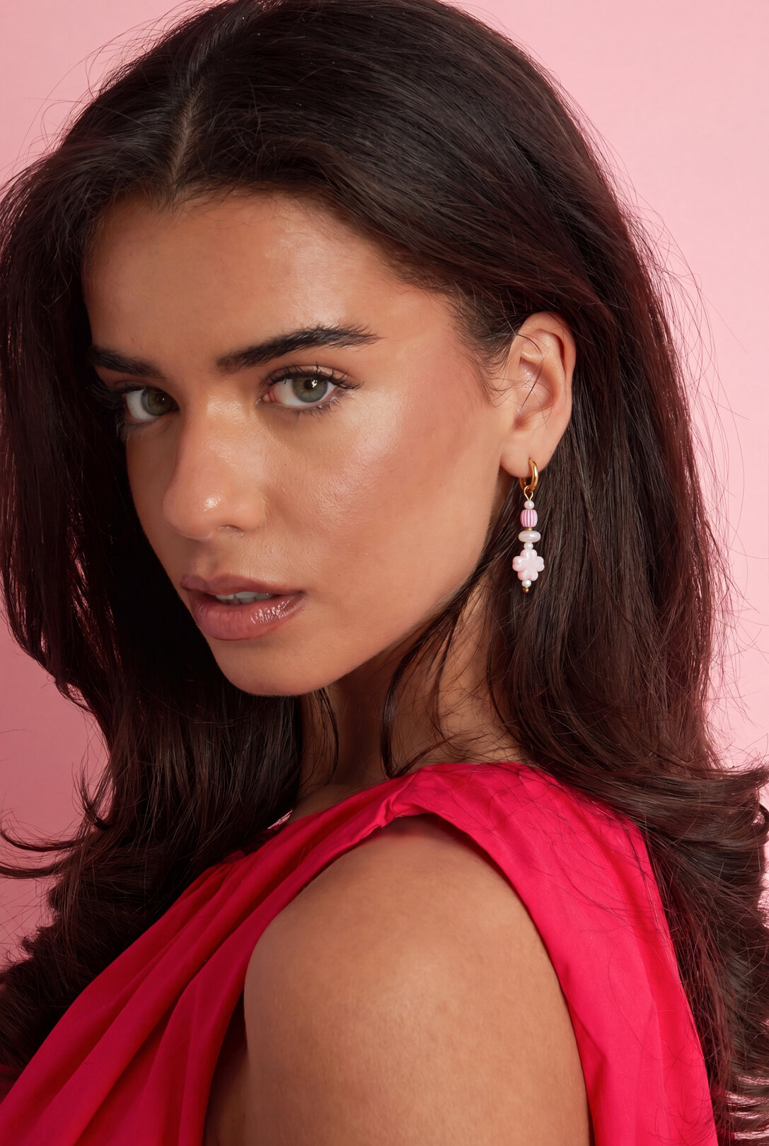 Boucles d'oreilles en perles d'acier inoxydable, motif trèfle, collection décontractée et romantique pour femmes