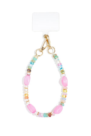 Chaîne de téléphone en perles acryliques simples, accessoires du quotidien h5