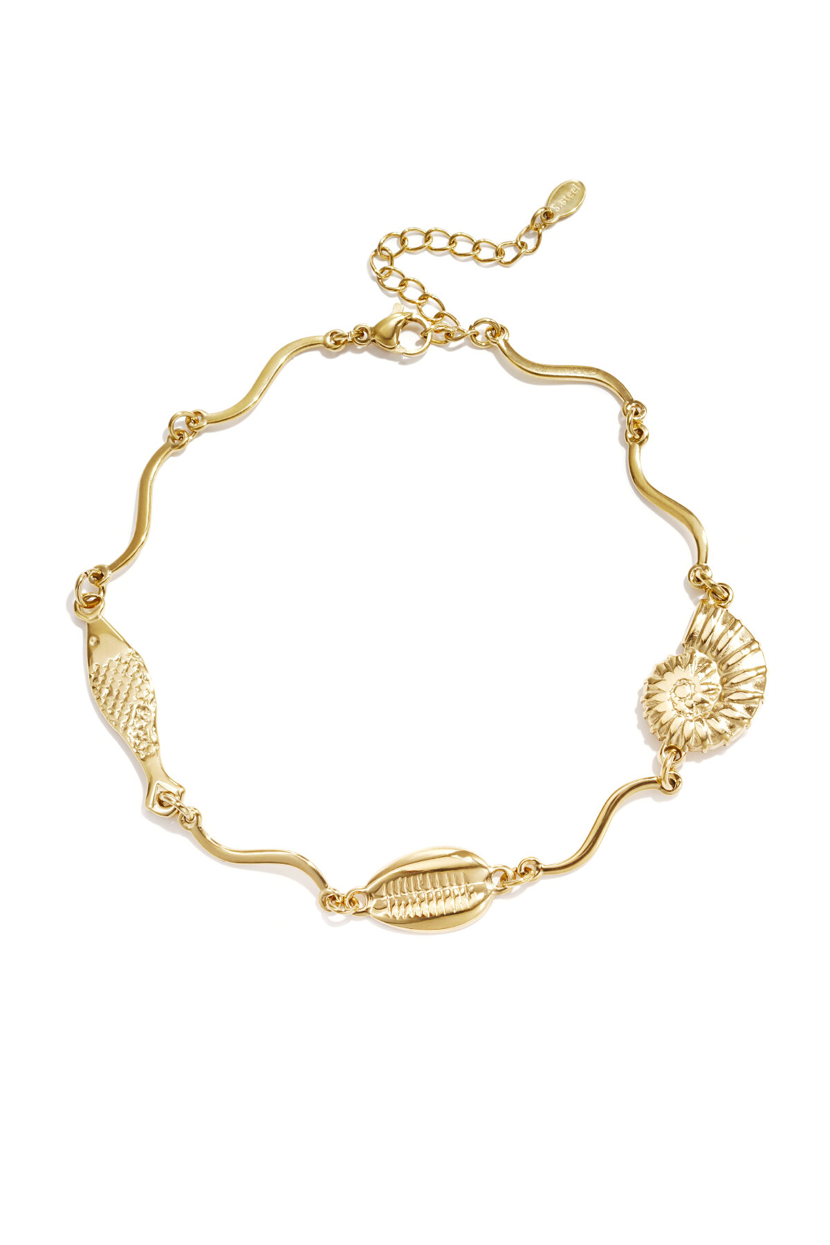 Bracelet de cheville en acier inoxydable, motif coquillage, collection vacances et quotidien, bijoux pour femmes