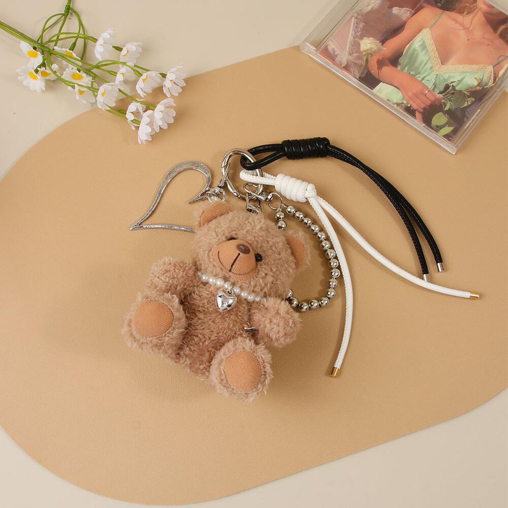 Simple Series schattige hartvormige dieren gedraaide kralen stoffen tashangers h5Afbeelding2
