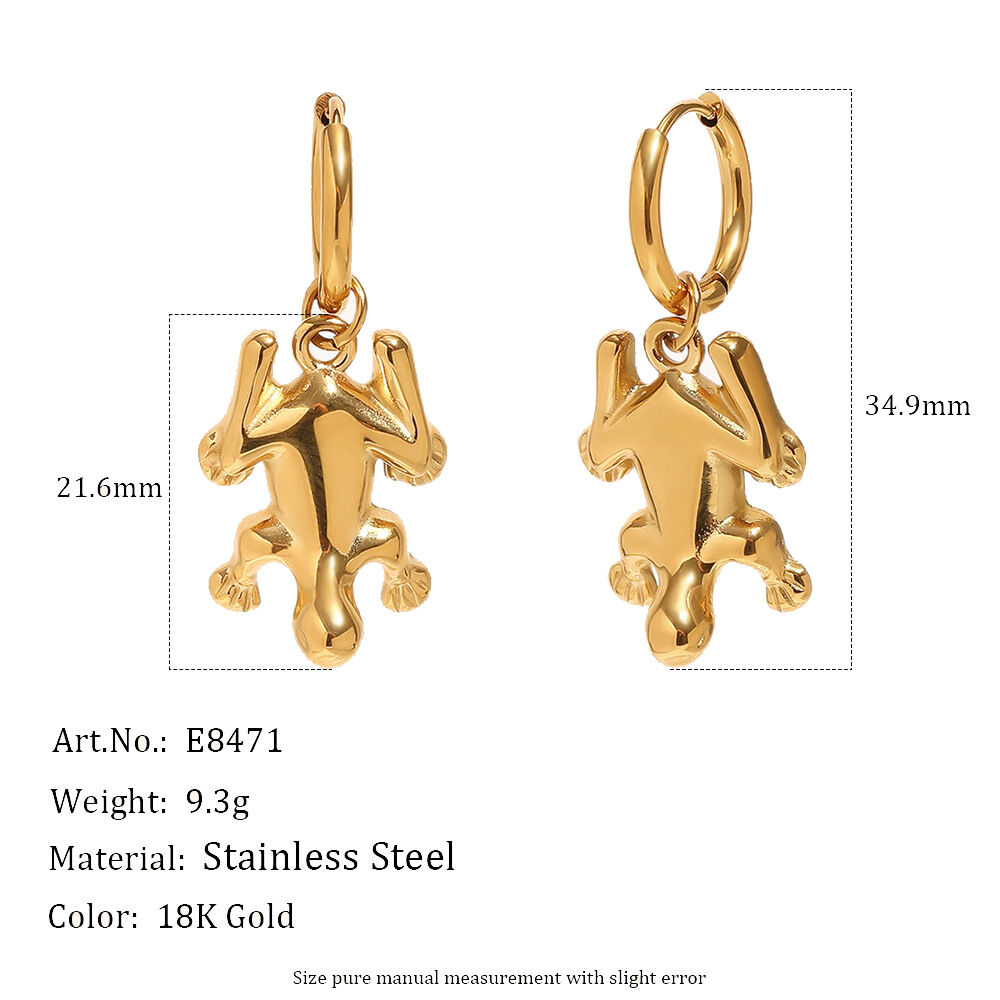 Simple Series Cute Irregular Shape Animal Stainless Steel Waterproof Gold Color Women's Jewelry Sets