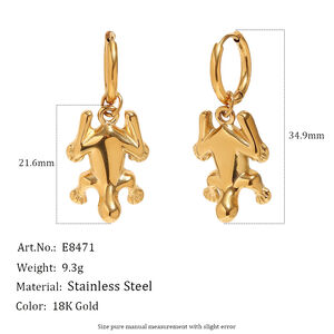 Simple Series Cute Irregular Shape Animal Stainless Steel Waterproof Gold Color Women's Jewelry Sets h5