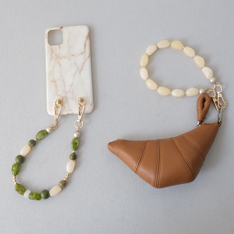 Simple Series Casual Solid Color Beads Gradient Color Acrylic Phone & Bag Chain h5Picture4