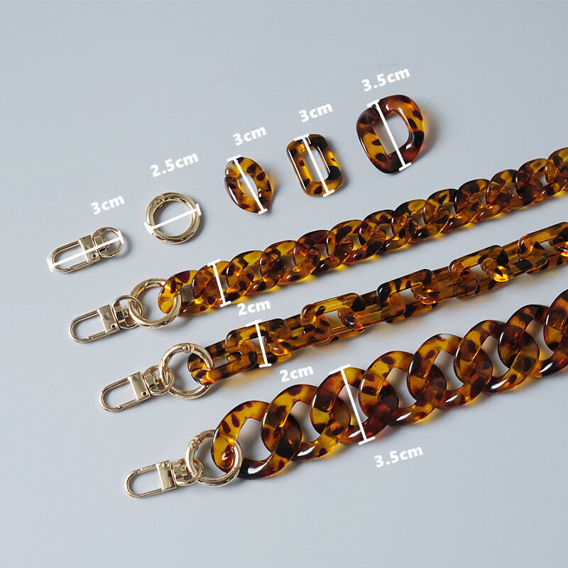 Simple Series Retro Leopard Print Chain Acrylic Phone & Bag Chain h5Picture3