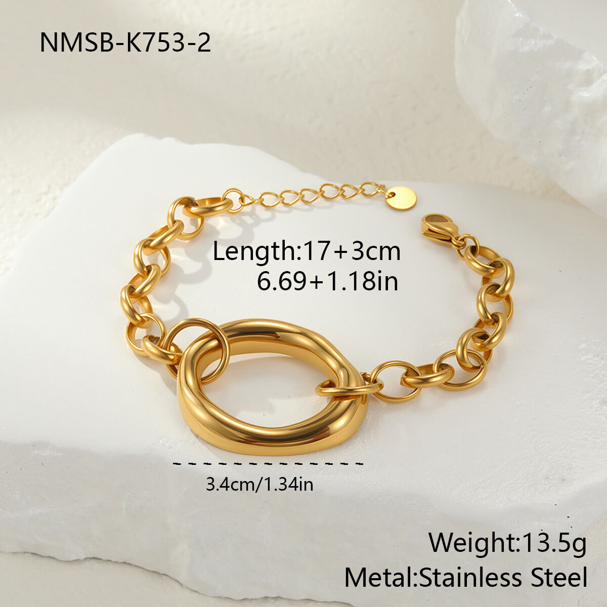 Pulsera de oro NMSB-K753-2 Imagen2