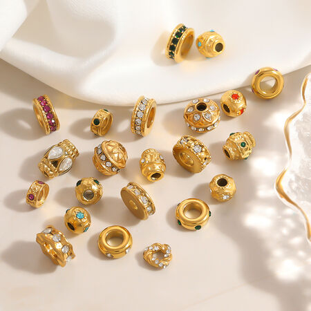Stainless Steel Waterproof Rhinestone Jewelry Charms