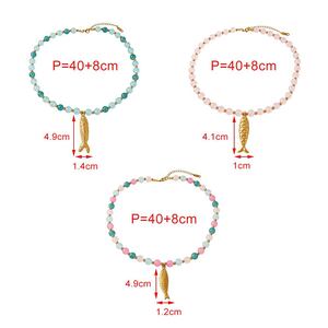 Oceanic Style Glass Beads Fish Pendant Women's Beaded Necklaces h5 Picture4