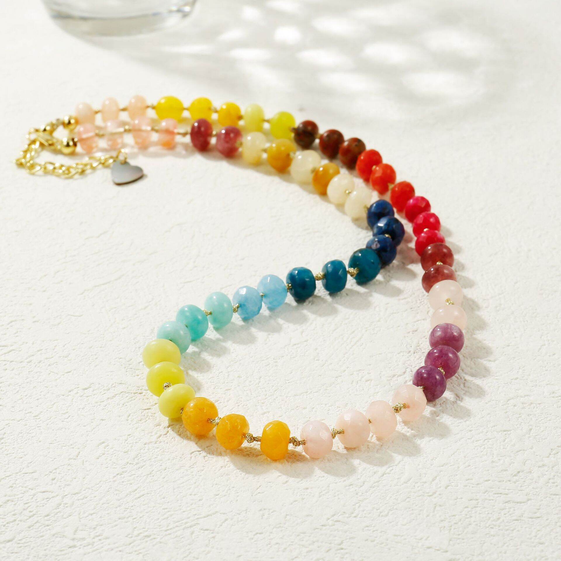 Bunte Perlen, Natursteine, Perlenketten für Damen Bild2