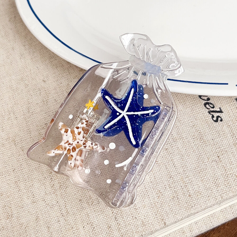Simple Series Natural Animal Oceanic Style Shell Starfish Acetate Hair Claws 
