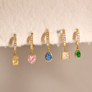 Luxurious Series Elegant Geometric Shape Stainless Steel Waterproof Gold Color Zircon Women's Drop Earrings h5 Picture3