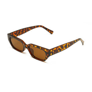 Simple Series Daily zonnebril in effen kleur met luipaardprint h5