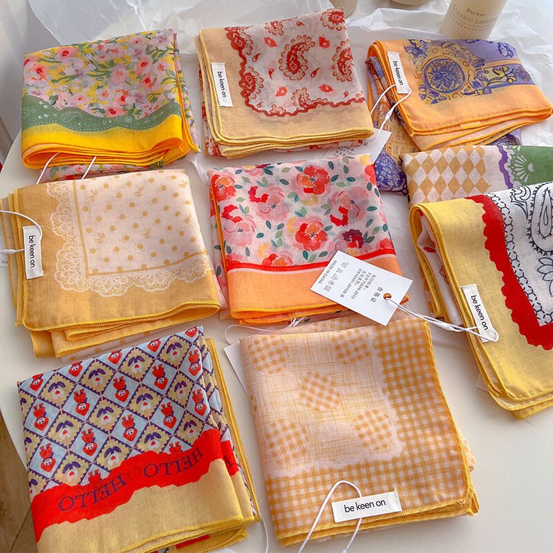 Simple Series Sweet Flower Polka Dots zomer sjaals van polyester in diverse kleuren h5Afbeelding3