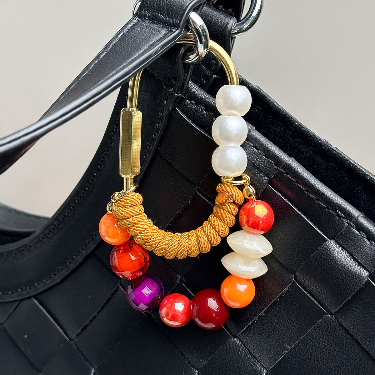 Simple Series Daily Flower Heart Beads Mixed Color Alloy Bag Charms 2