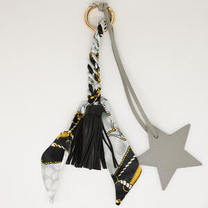 Simple Series Daily Solid Color Tassel Star Woven Pu Bag Charms h5