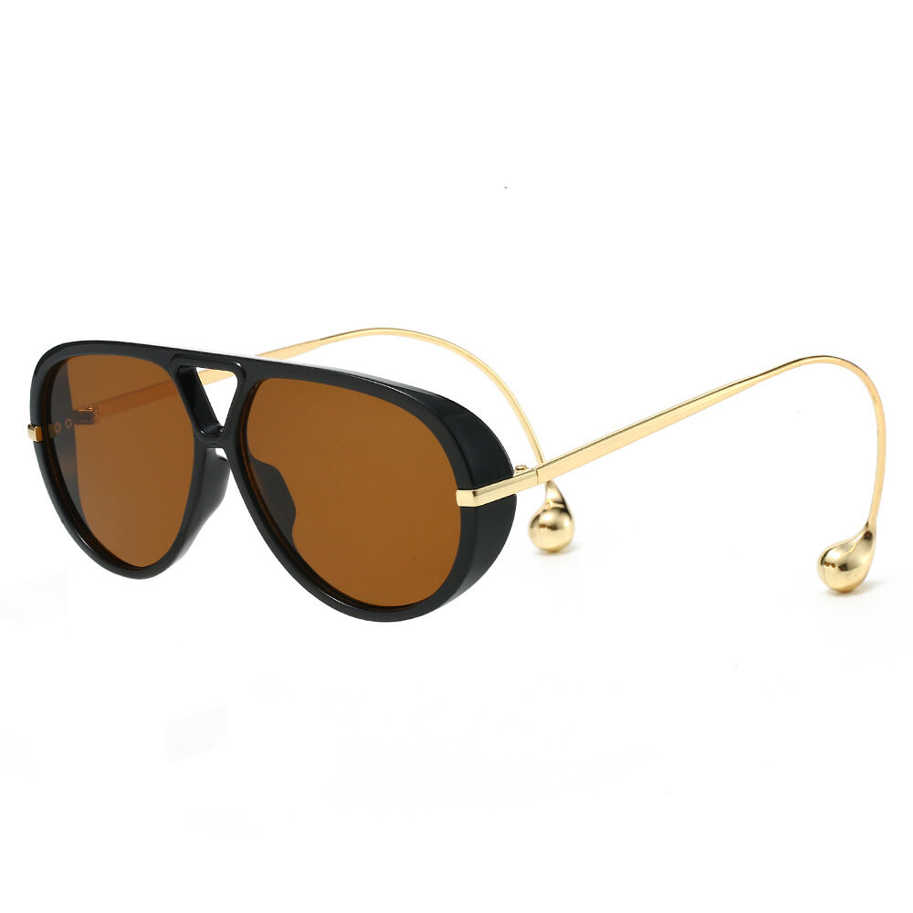 Solid Color Leopard Print Gradient Color Sunglasses h5 Picture2