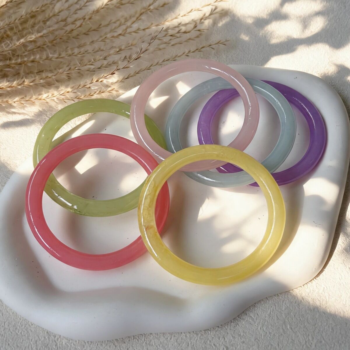 Gradient Color Resin Women's Bangles 2