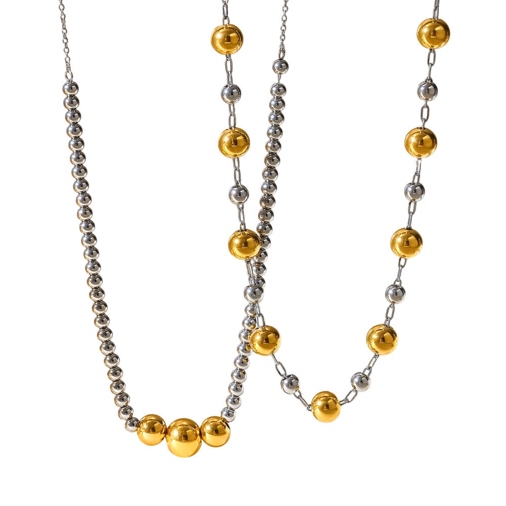 Simple Series – Täglich wechselnde, wasserfeste Damen-Ketten aus Edelstahl in Goldfarbe h5 Bild4