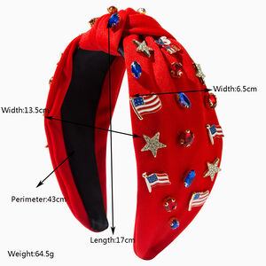 Ethnic Series Casual Irregular Shape Solid Color Geometric Shape Fabric Hair Bands h5 Picture3