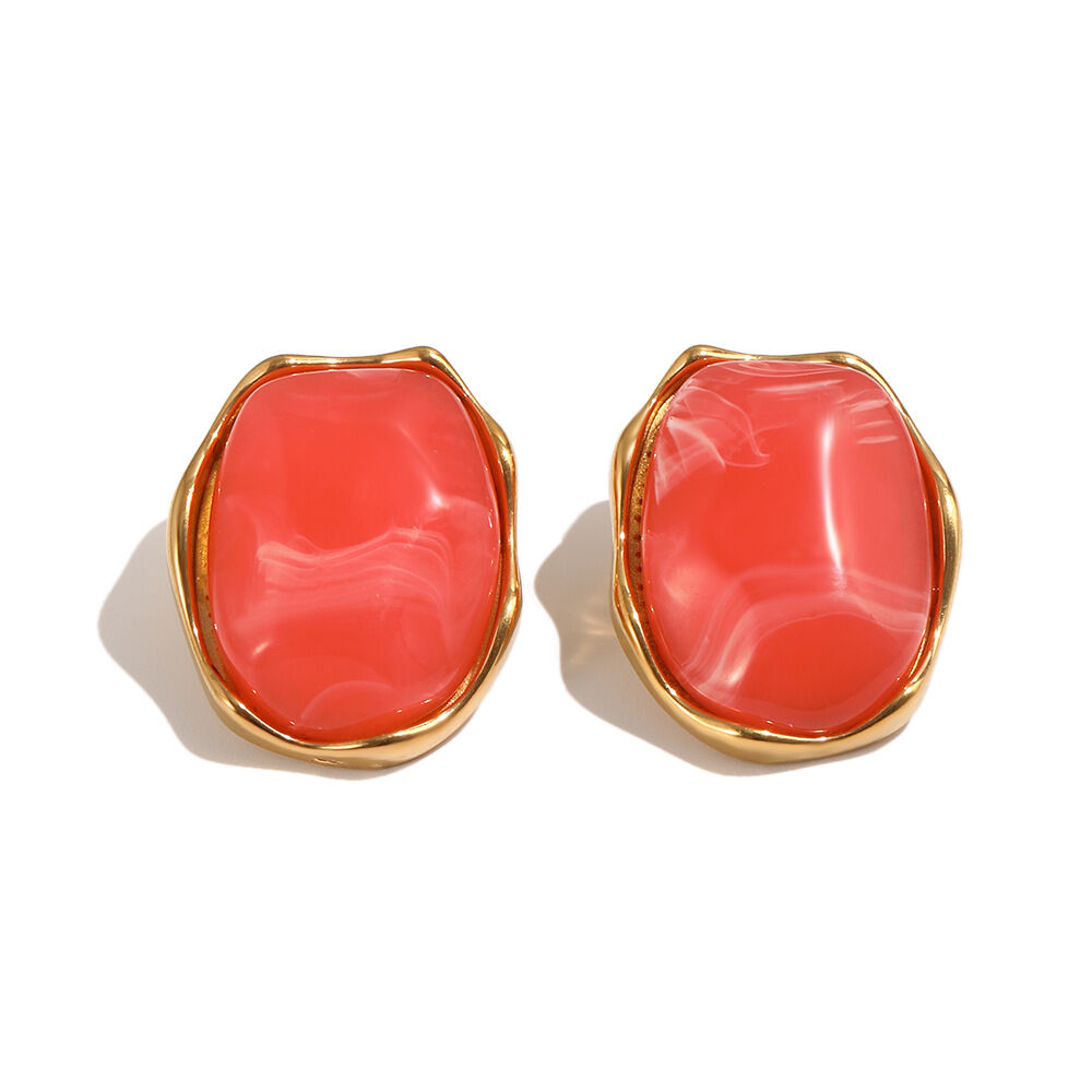 Pendientes de mujer de resina con forma elíptica h5Imagen3