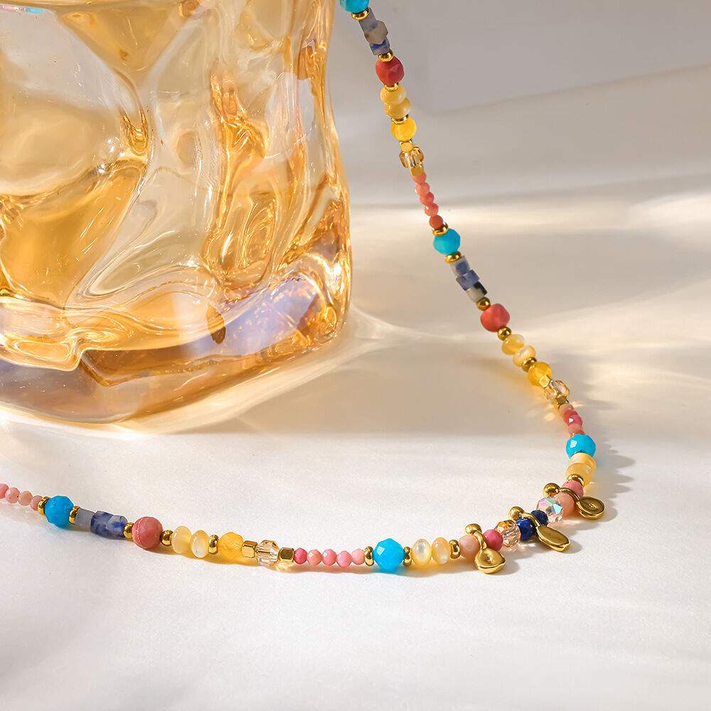 Collares de cadena para mujer de acero inoxidable, resistentes al agua, de la serie Simple h5 Imagen3