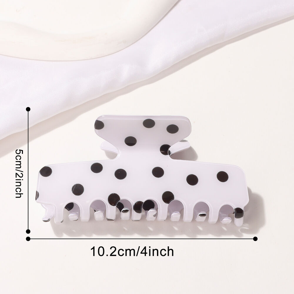 Simple Series Dagelijkse Polka Dots Gemengde Kleuren PVC Haarklemmen