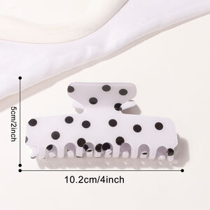 Simple Series Dagelijkse Polka Dots Gemengde Kleuren PVC Haarklemmen h5