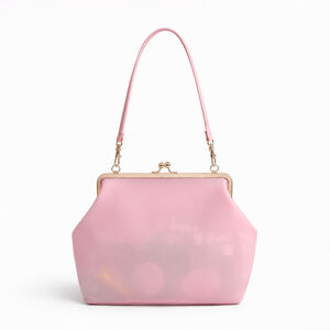 Sac carré femme en PVC transparent à pois imprimé uni, style décontracté, avec quincaillerie en métal. h5