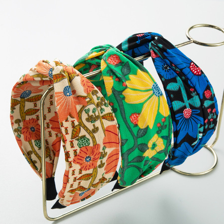 Ethnic Series Natural Flower Mixed Color Fabric Hair Bands