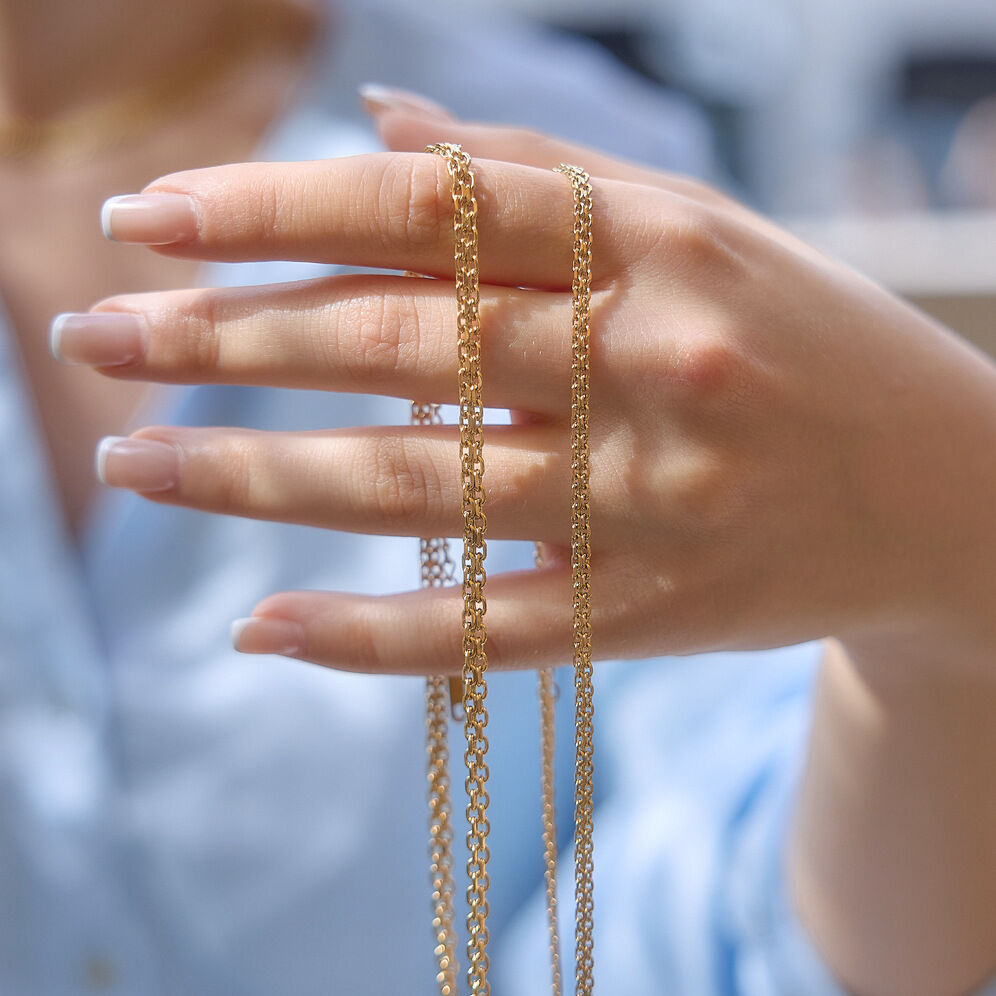 Simple Series Daily Chain Stainless Steel Waterproof   Gold Color  Women's Chain Necklaces 2