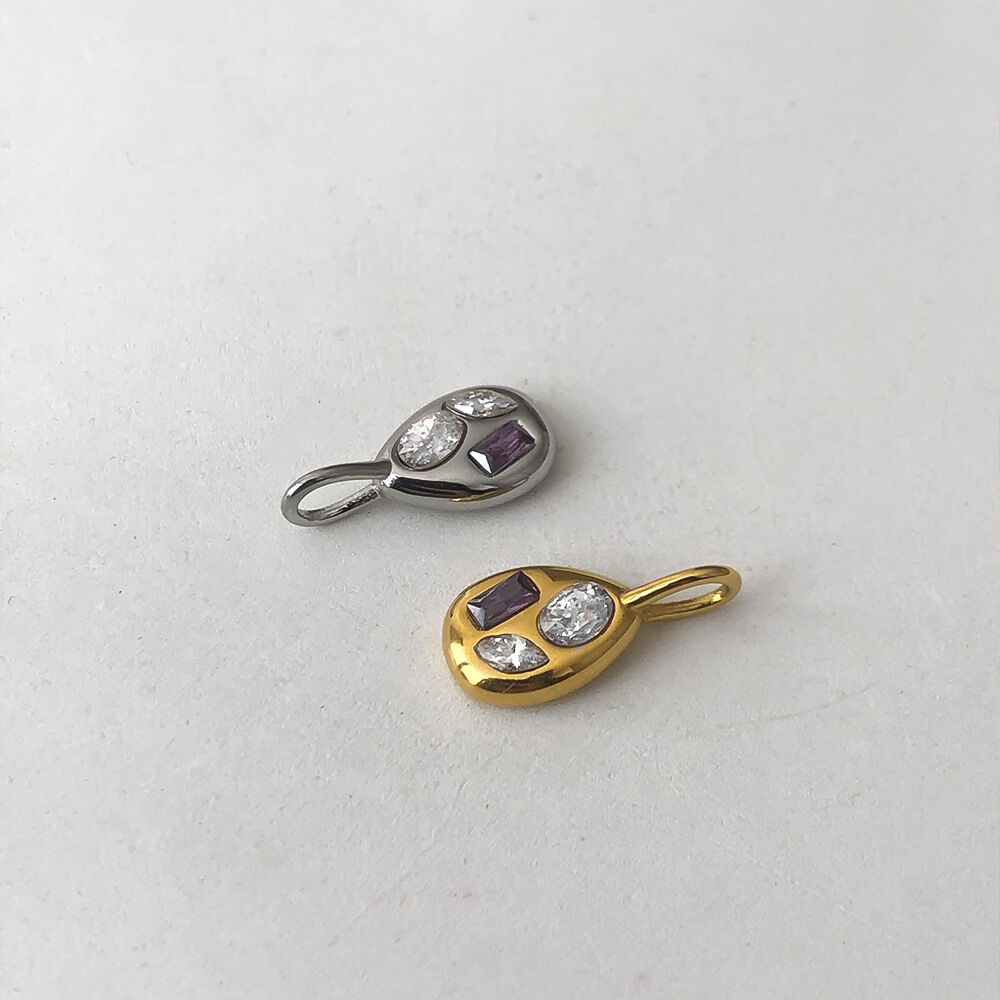 Luxuriöse DIY-Tropfenanhänger aus Edelstahl, wasserdicht, goldfarben, für Damen 2
