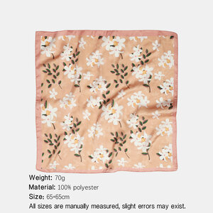 Sciarpe estive in poliestere della serie Simple Sweet Flower con foglie di colori misti h5 Immagine2