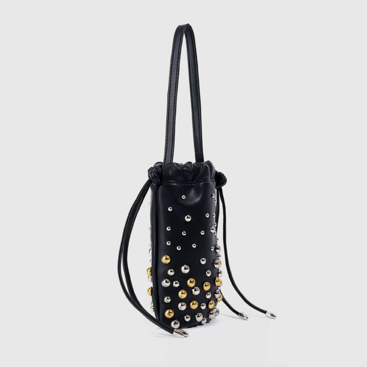 Bolso de cubo para mujer de PU con remaches y estilo streetwear h5 Imagen2