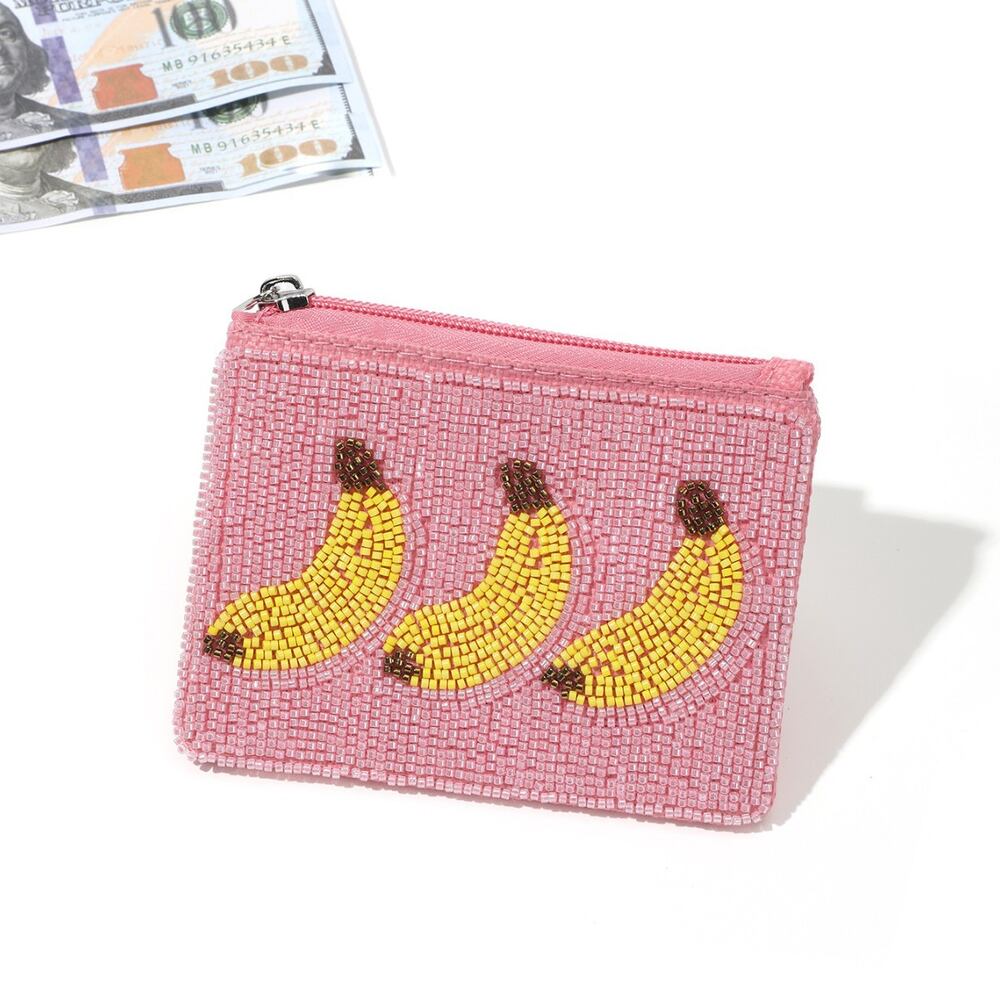 Simple Series Casual Fruit Oceanic Style Beads Mixed Color Plant Circle Woven Polyester Wallets h5Picture3