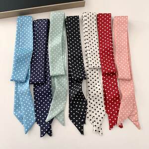 Eenvoudige serie casual effen polyester zomer sjaals met stippen h5 Afbeelding2
