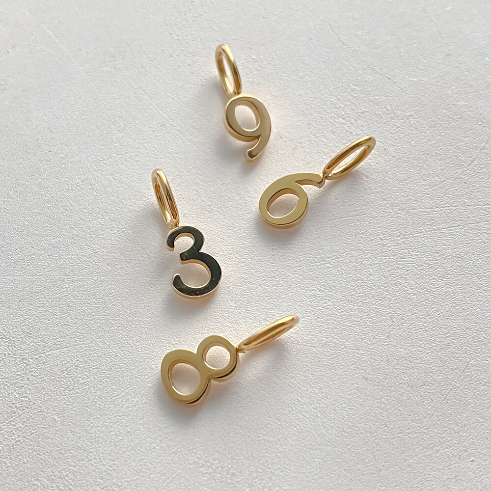 Einfache DIY-Zahlenanhänger aus wasserdichtem Edelstahl für Damen (Serie) h5Bild4
