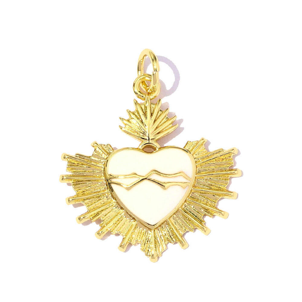 Serie romántica DIY: sobre rectangular con forma de corazón y letras, colgantes de circonita color cobre y oro. Imagen3