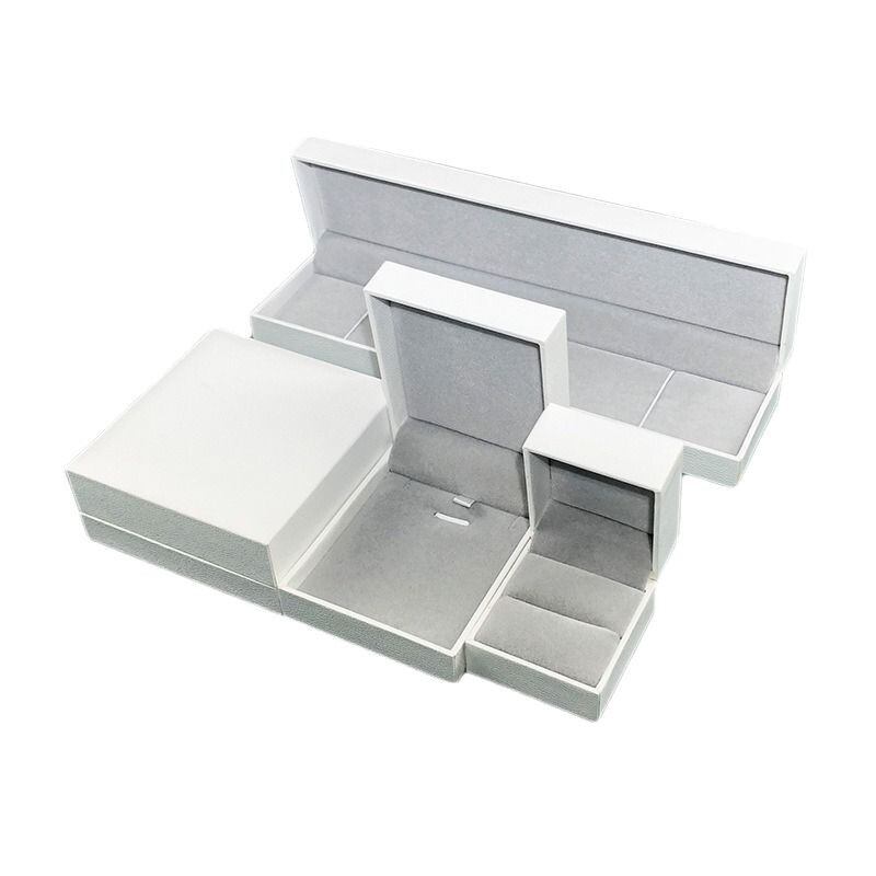 Simple Elegant Solid Color Flannelette Daily Rectangle Paper Jewelry Boxes h5Picture5
