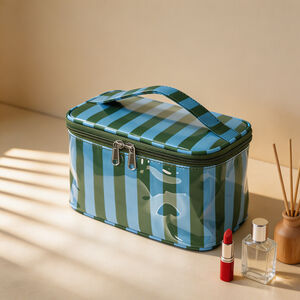 Simple Series Daily Stripe make-uptassen van PVC in diverse kleuren. h5 Afbeelding4