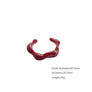 Simple Series Retro Irregular Shape Gradient Color Resin Women's Bangles h5 Picture3