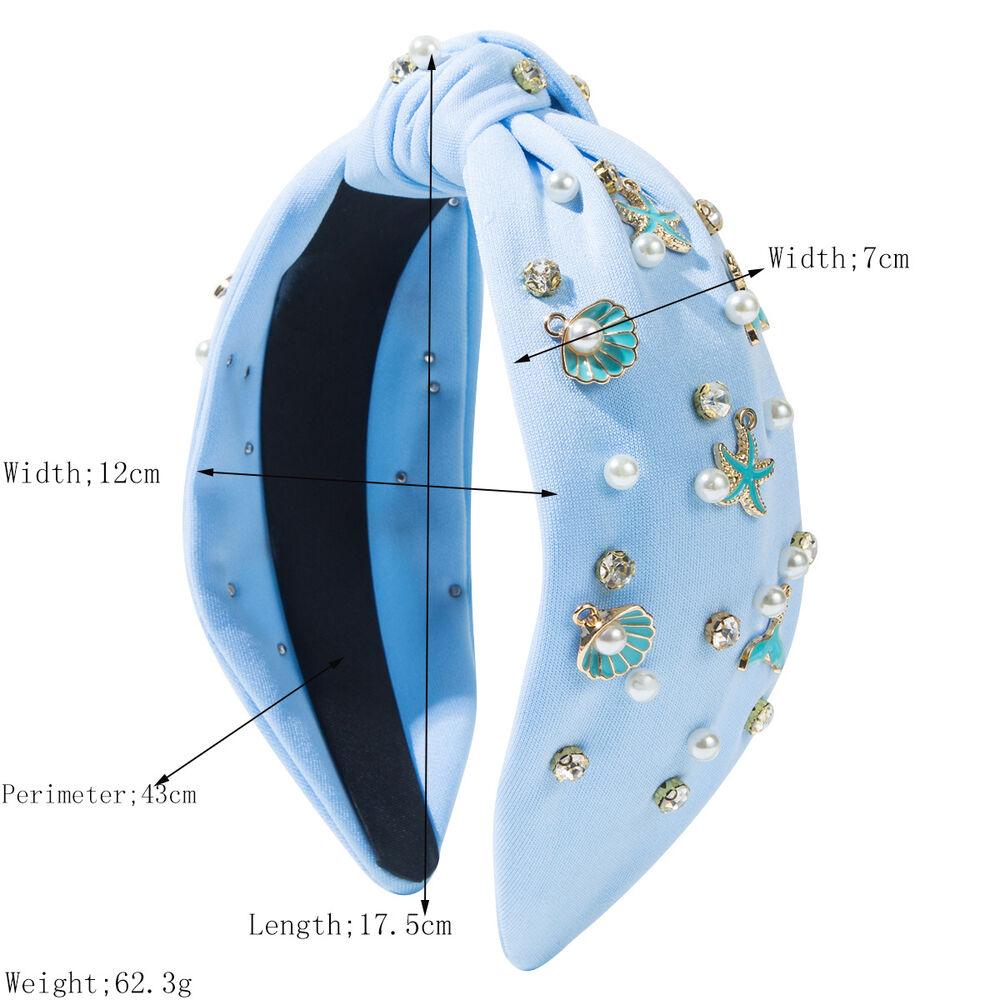 Simple Series Sweet Solid Color Oceanic Style Shell Starfish Imitation Pearl Artificial Pearl Hair Bands Picture3