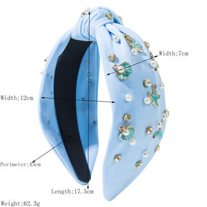 Simple Series Sweet Solid Color Oceanic Style Shell Starfish Imitation Pearl Artificial Pearl Hair Bands h5 Picture3