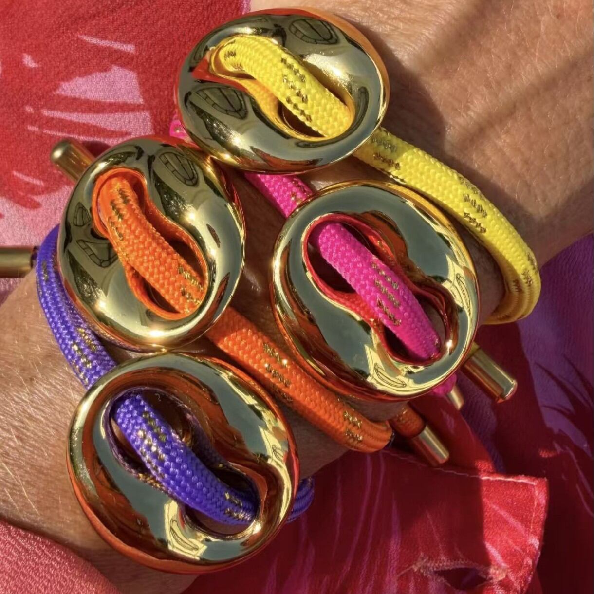 Bracelets à breloques pour femmes, collection romantique, forme simple et irrégulière, corde tressée couleur or h5 Image4