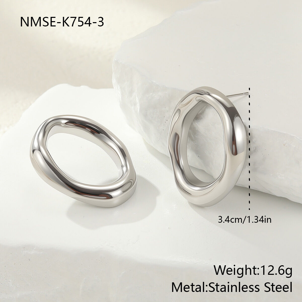 Pendientes de acero color NMSE-K754-3 Imagen7