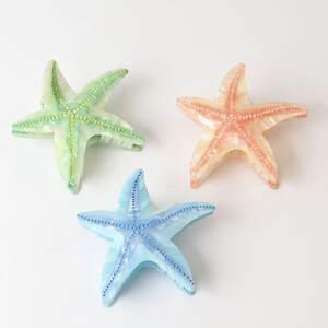 Simple Series Natuurlijke effen kleur Oceaanstijl Zeester Kleurverloop Acetaat Haarklauwen h5 Afbeelding4